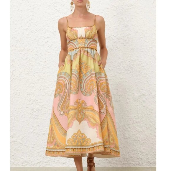 Zimmermann Maxine Picnic Midi Dress - Picture 1 of 11
